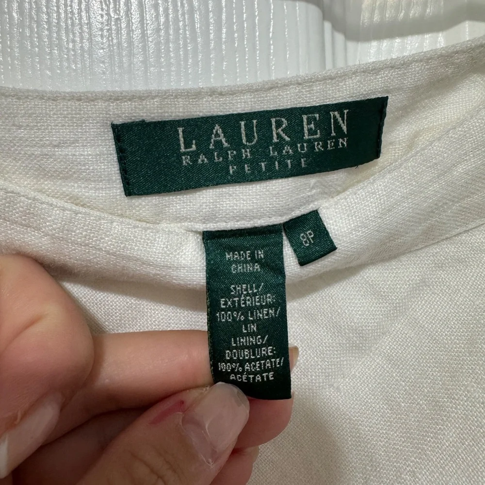 100% linen Ralph Lauren skirt - size 8P - Picture 3 of 4